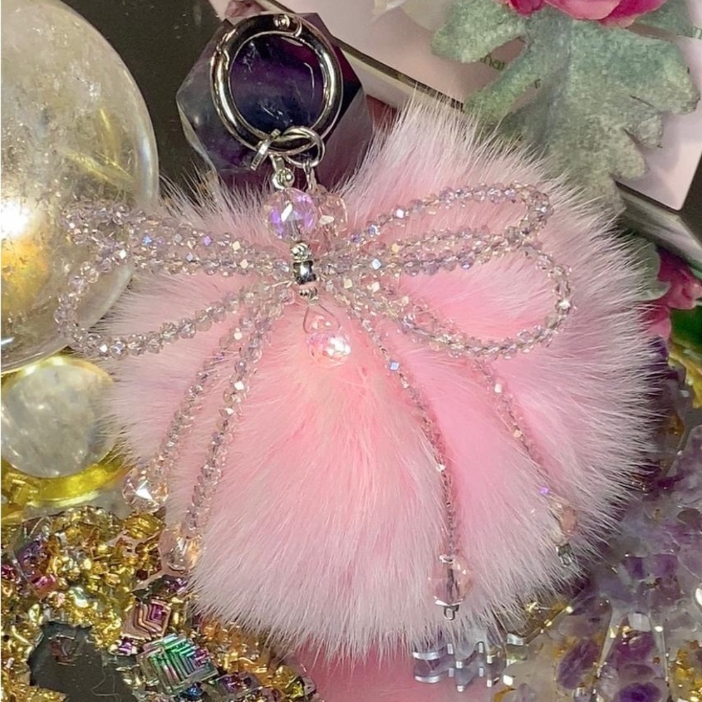 Pink Fluffy Cell Phone Accessory - Picture 2 of 2